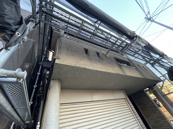 大阪府東大阪市　屋根塗装・外壁塗装　足場設置　飛散防止ネット (3)